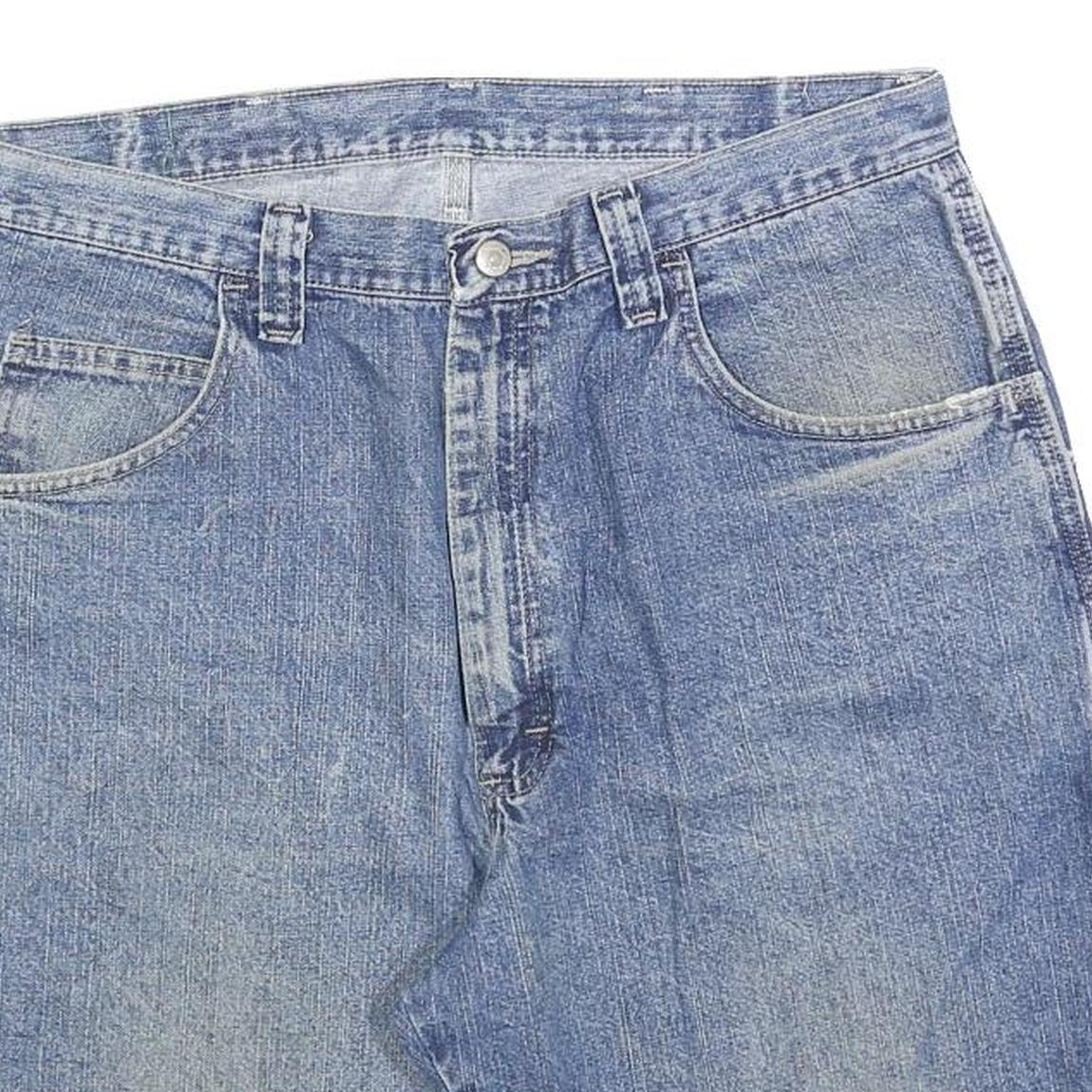 WRANGLER Mens Denim Blue Casual Shorts L W36 Cotton Blend Relaxed Fit