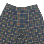 WOODS & IRONS Womens Shorts Blue Tartan XS W26 Classic Cotton Blend