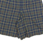 WOODS & IRONS Womens Shorts Blue Tartan XS W26 Classic Cotton Blend