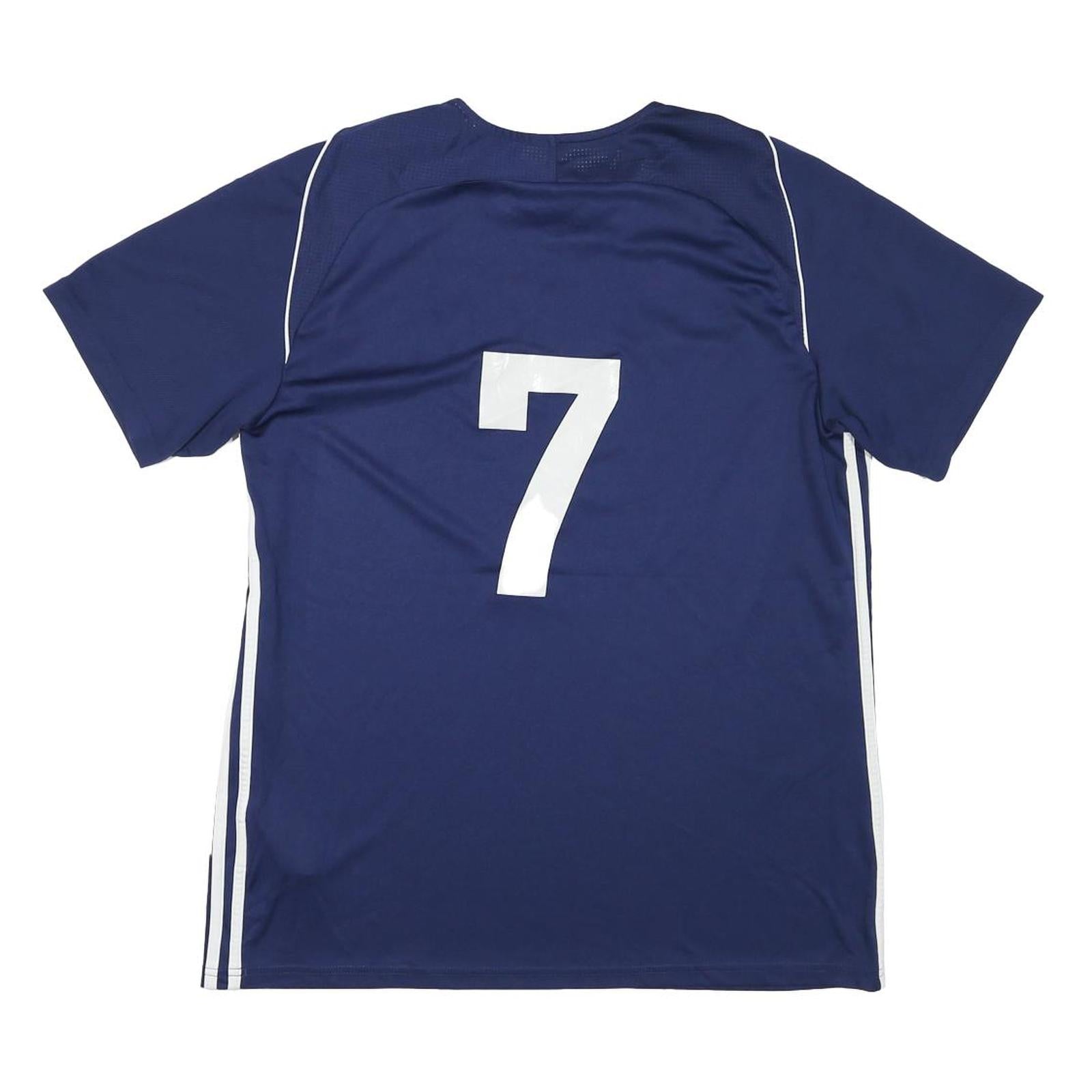 ADIDAS Mens Blue Pleasant Hill Soccer Jersey L Short Sleeve V-Neck Sports