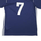 ADIDAS Mens Blue Pleasant Hill Soccer Jersey L Short Sleeve V-Neck Sports