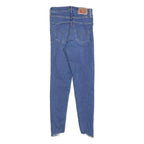 LEVI'S Womens Slim Blue Denim Light W26 L26 Skinny Ripped Ankle Jeans Zip