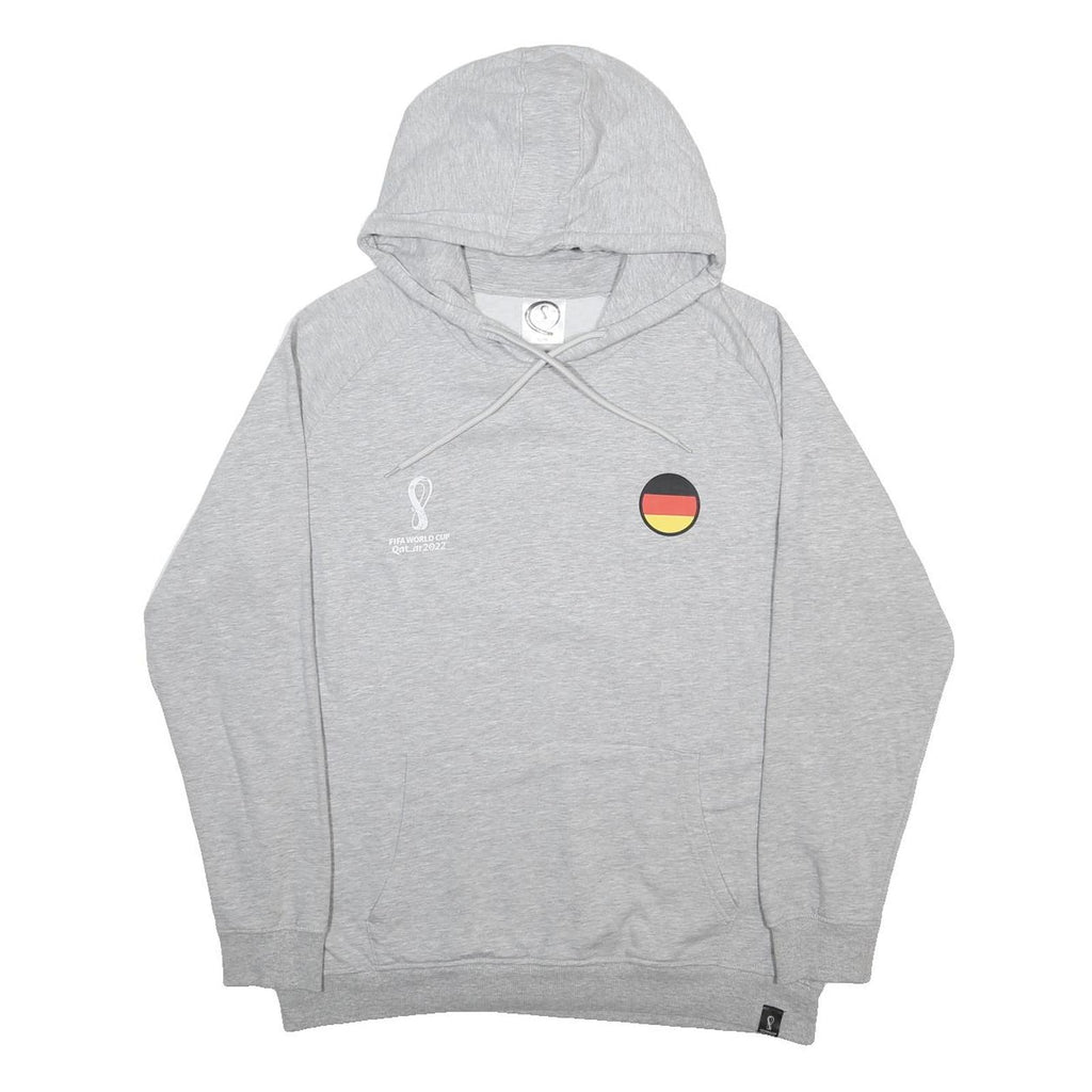 FIFA Mens Grey Cotton Blend Hoodie XL World Cup Qatar 2022 Germany Emblem