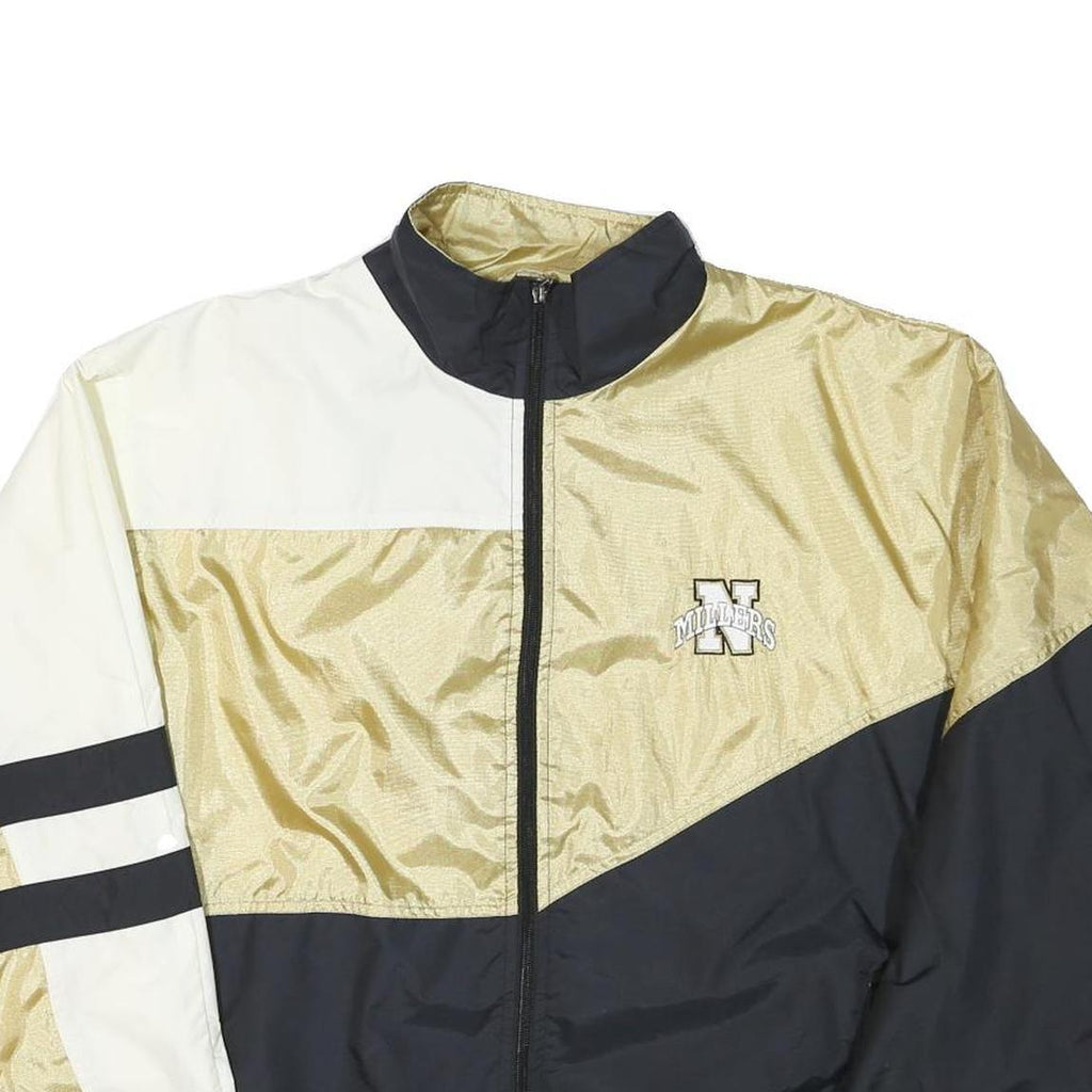 HOLLOWAY Mens Black White & Gold Millers Windbreaker Jacket M Polyester