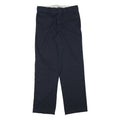 DICKIES Mens Cotton Blend Navy Regular Straight Trousers W30 L31 Workwear Zip
