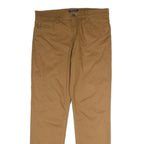 TOMMY HILFIGER Mens Cotton Brown Regular Straight Trousers W34 L32 Classic Fit