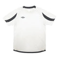 UMBRO Mens White & Black Graphic T-Shirt L Short Sleeve Crew Neck Sports Casual