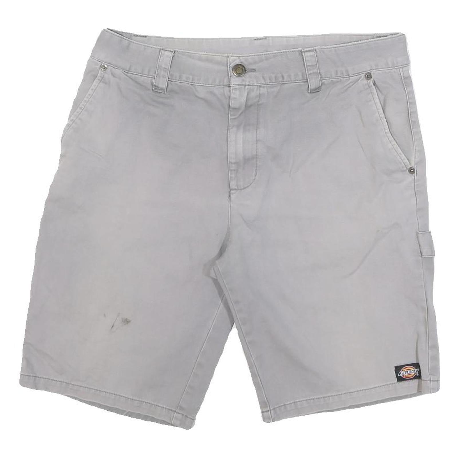 DICKIES Mens Shorts Grey Casual Cotton Blend L W34 Workwear Durable