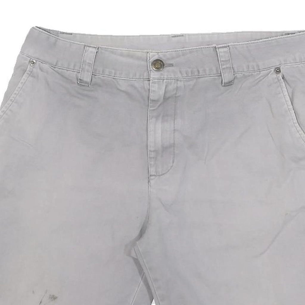 DICKIES Mens Shorts Grey Casual Cotton Blend L W34 Workwear Durable