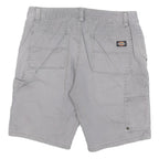 DICKIES Mens Shorts Grey Casual Cotton Blend L W34 Workwear Durable