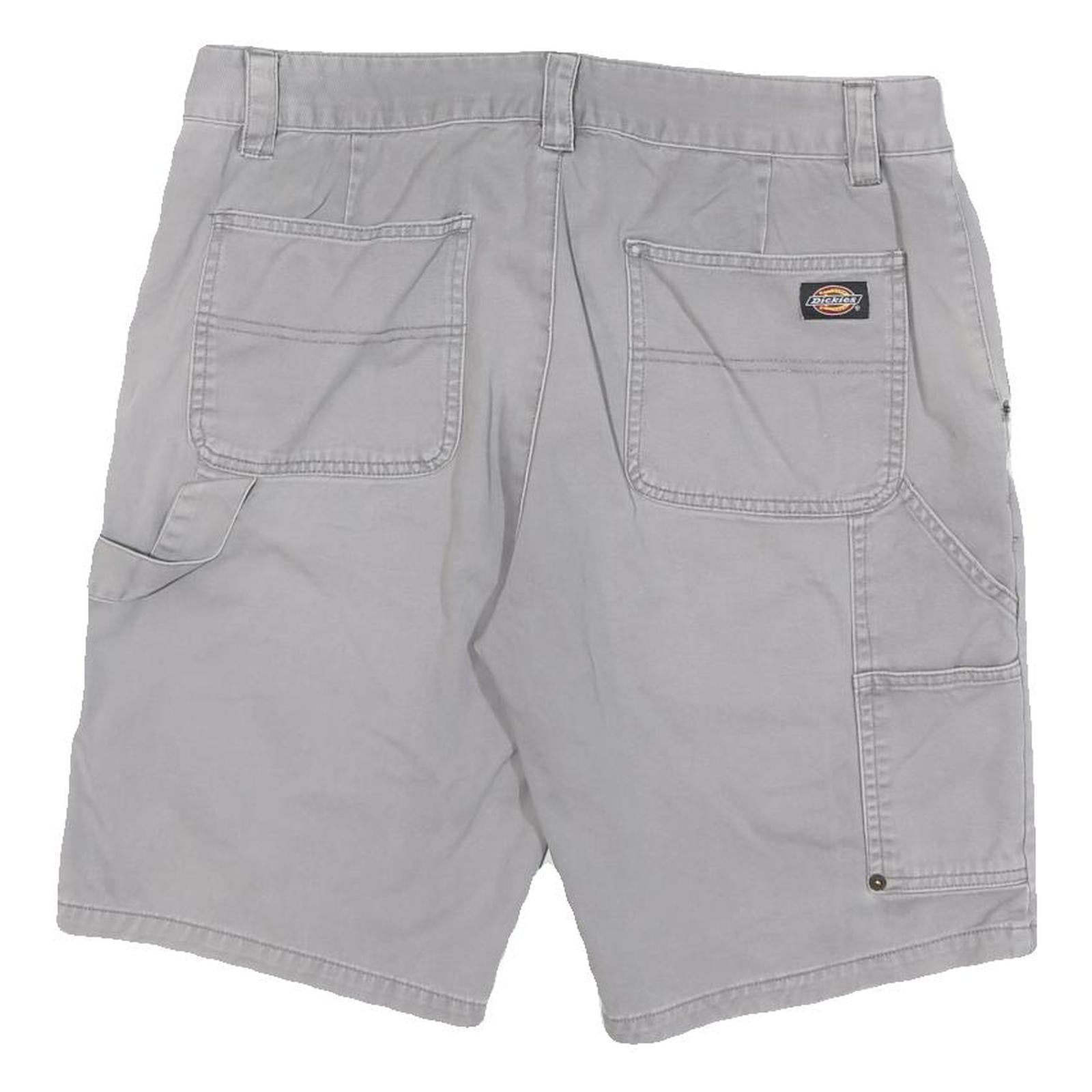 DICKIES Mens Shorts Grey Casual Cotton Blend L W34 Workwear Durable