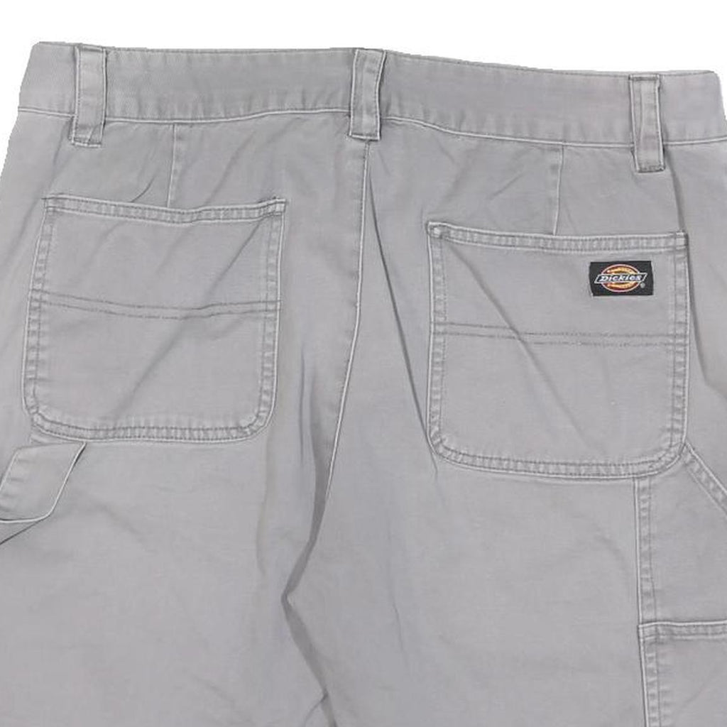 DICKIES Mens Shorts Grey Casual Cotton Blend L W34 Workwear Durable