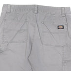 DICKIES Mens Shorts Grey Casual Cotton Blend L W34 Workwear Durable