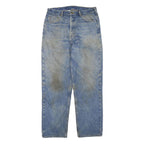 CARHARTT Mens Jeans Blue & Light Cotton Blend Regular Straight Denim Light W36