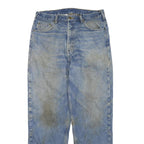 CARHARTT Mens Jeans Blue & Light Cotton Blend Regular Straight Denim Light W36