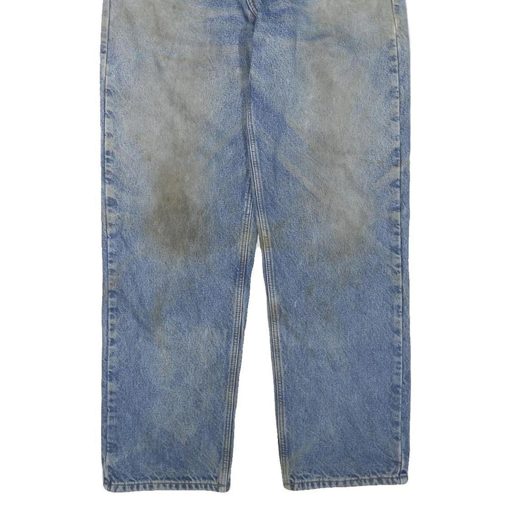 CARHARTT Mens Jeans Blue & Light Cotton Blend Regular Straight Denim Light W36