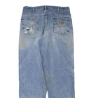 CARHARTT Mens Jeans Blue & Light Cotton Blend Regular Straight Denim Light W36