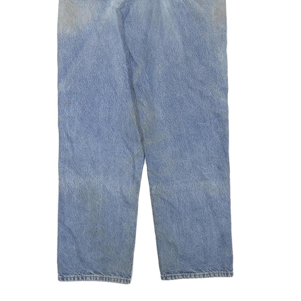 CARHARTT Mens Jeans Blue & Light Cotton Blend Regular Straight Denim Light W36