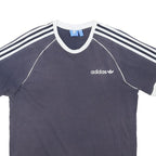 ADIDAS ORIGINALS Mens Black & White Graphic T-Shirt L Short Sleeve Crew Neck