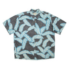 COOKE STREET Mens Hawaiian Shirt Grey Floral 2XL