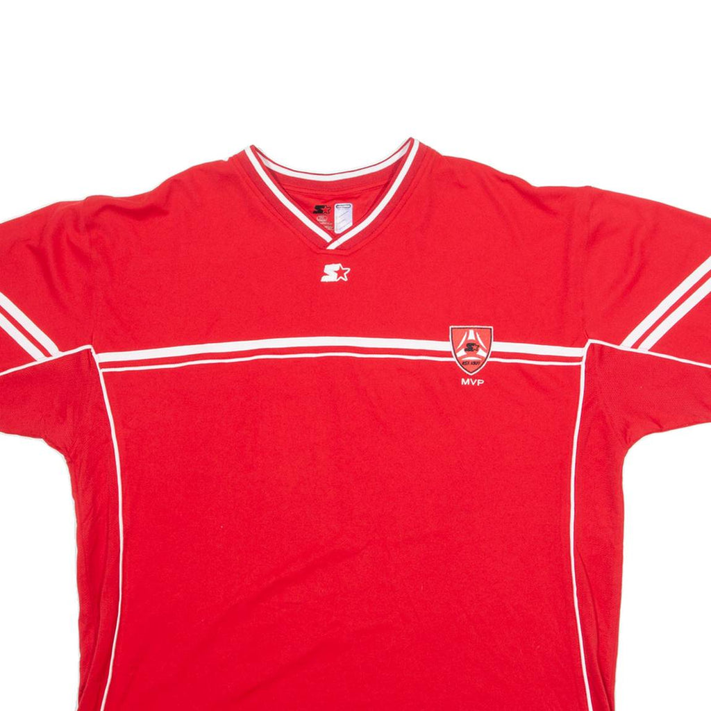 STARTER Mens T-Shirt Red V-Neck XL