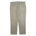 LEVI'S Mens Cotton Blend Beige Slim Straight Trousers W32 L28 Casual Wear