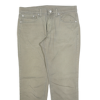 LEVI'S Mens Cotton Blend Beige Slim Straight Trousers W32 L28 Casual Wear