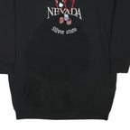 ALSTYLE APPAREL & ACTIVEWEAR Womens Black Nevada Silver State Crew Neck S