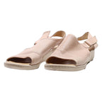 BORN Wedge Heels Beige Leather Womens UK 8.5