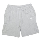 NIKE Mens Shorts Grey XL W34 Cotton Blend Casual Plain Comfort