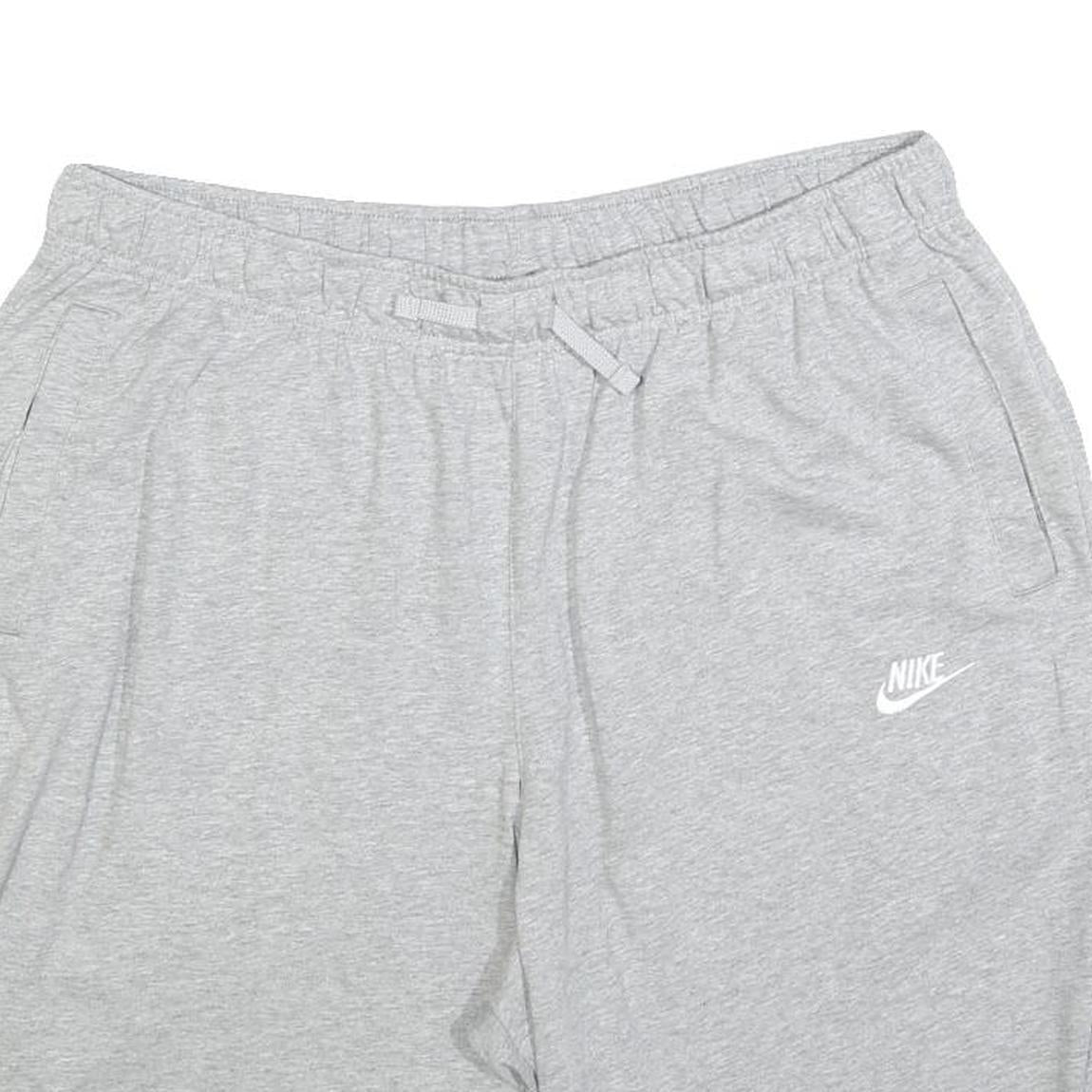 NIKE Mens Shorts Grey XL W34 Cotton Blend Casual Plain Comfort