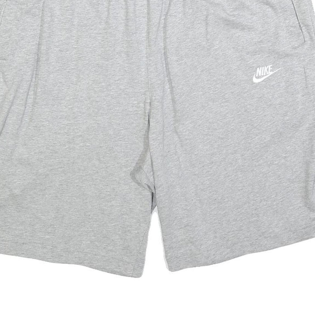 NIKE Mens Shorts Grey XL W34 Cotton Blend Casual Plain Comfort