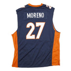 NFL Mens Blue & Orange Broncos Sleeveless Jersey 2XL Polyester Sports Fan Gear