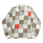 CREATION HAMMERLE Womens Beige & Grey Checked Long Sleeve Shirt L Stylish