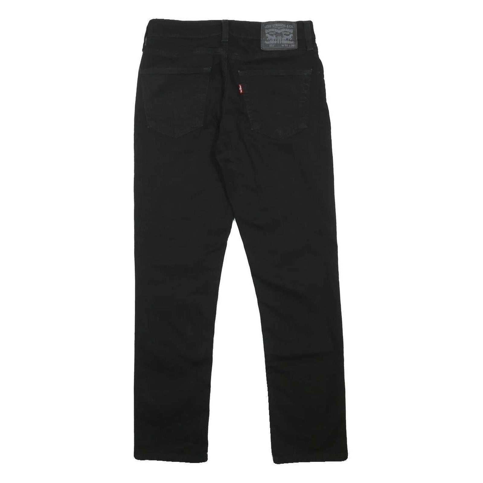 LEVI'S 511 Slim Mens Jeans Black Slim Skinny Denim W30 L30 Classic Fit Zip