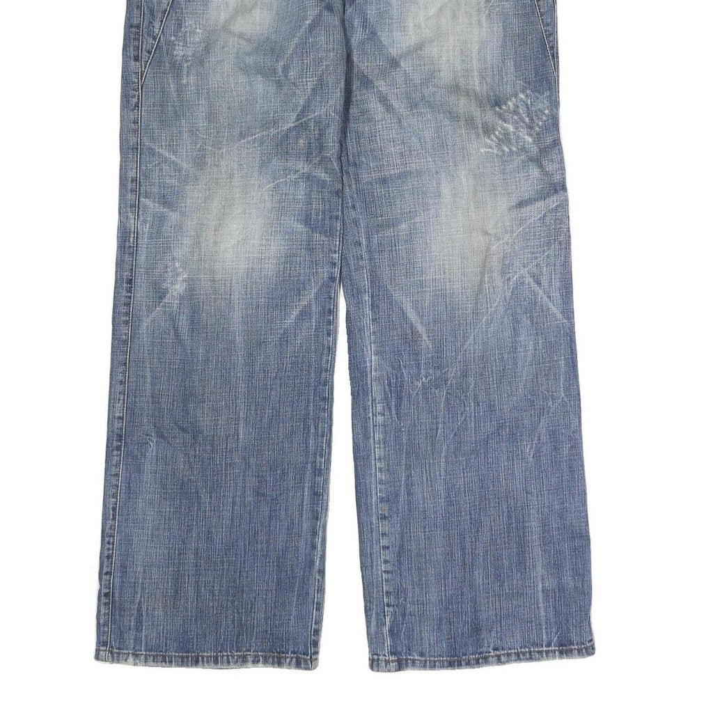 V&B JEANS Mens Blue Regular Cotton Denim W36 L28 Casual Zip Closure