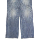 V&B JEANS Mens Blue Regular Cotton Denim W36 L28 Casual Zip Closure