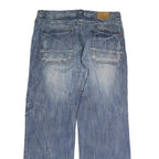 V&B JEANS Mens Blue Regular Cotton Denim W36 L28 Casual Zip Closure