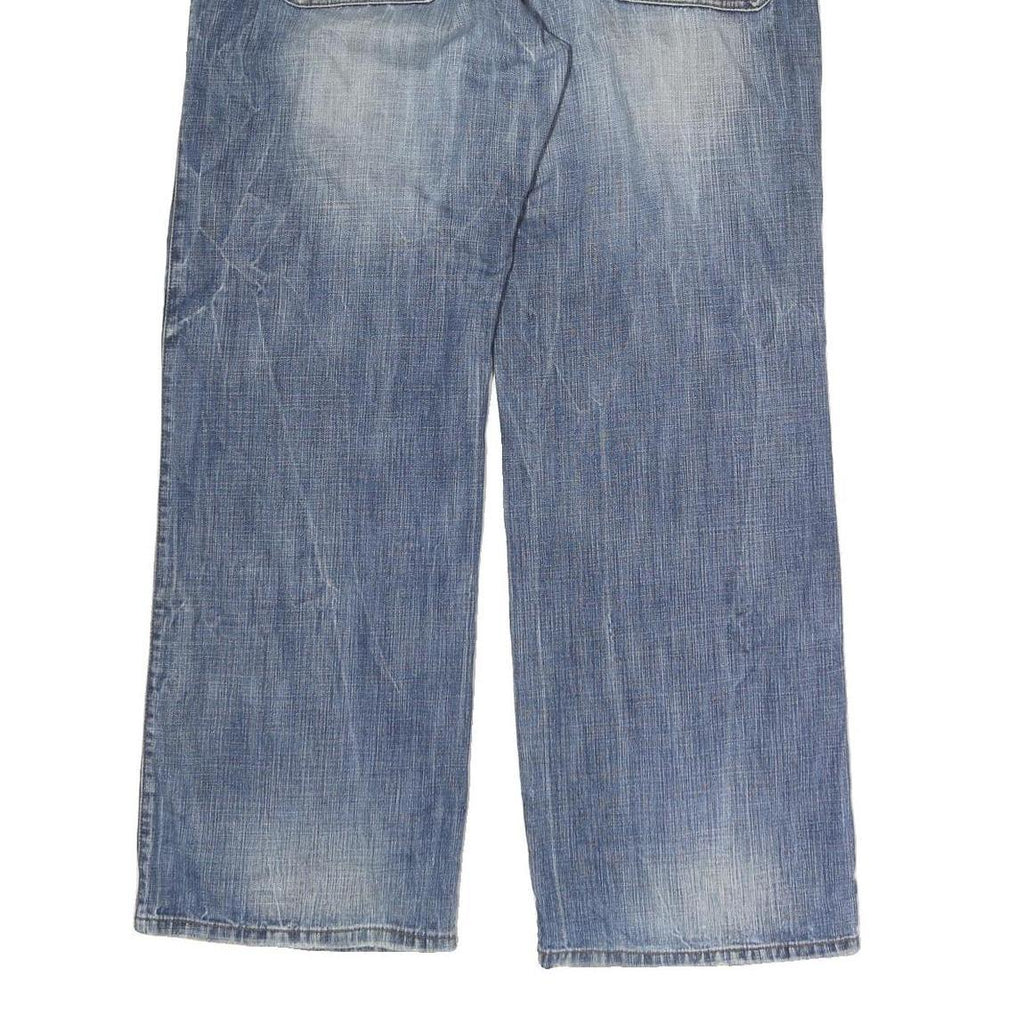 V&B JEANS Mens Blue Regular Cotton Denim W36 L28 Casual Zip Closure