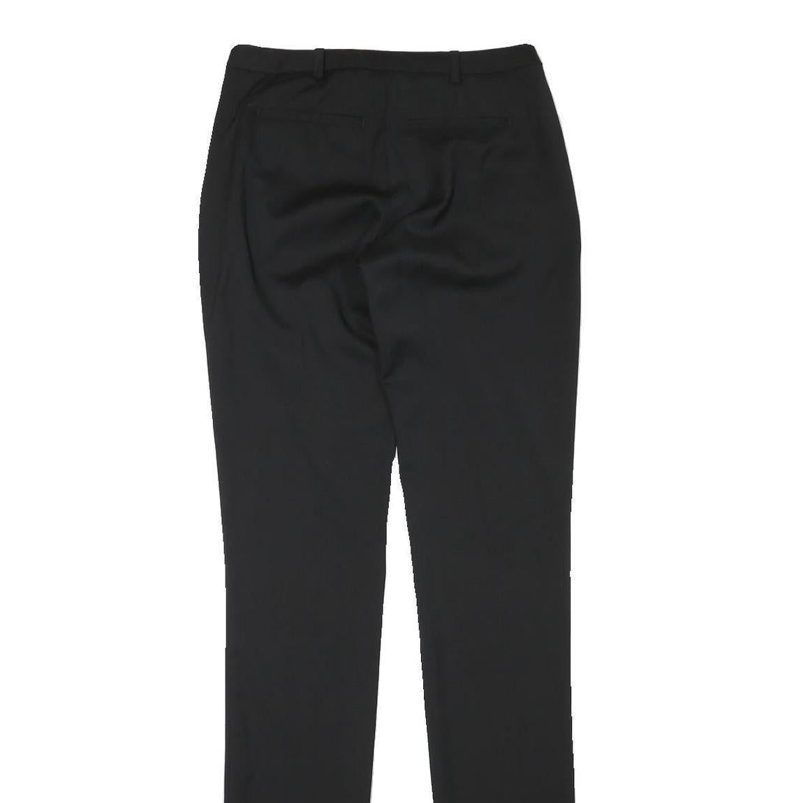 BURBERRY Womens Wool Blend Black Slim Trousers W26 L35 Formal Office Wear