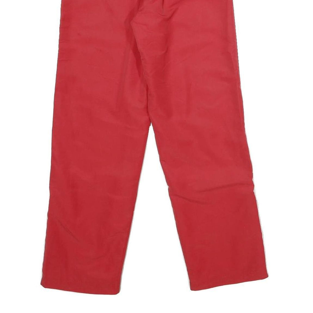 REEBOK Mens Joggers Red S W24 L29 Relaxed Straight Sports Logo Drawstring Waist