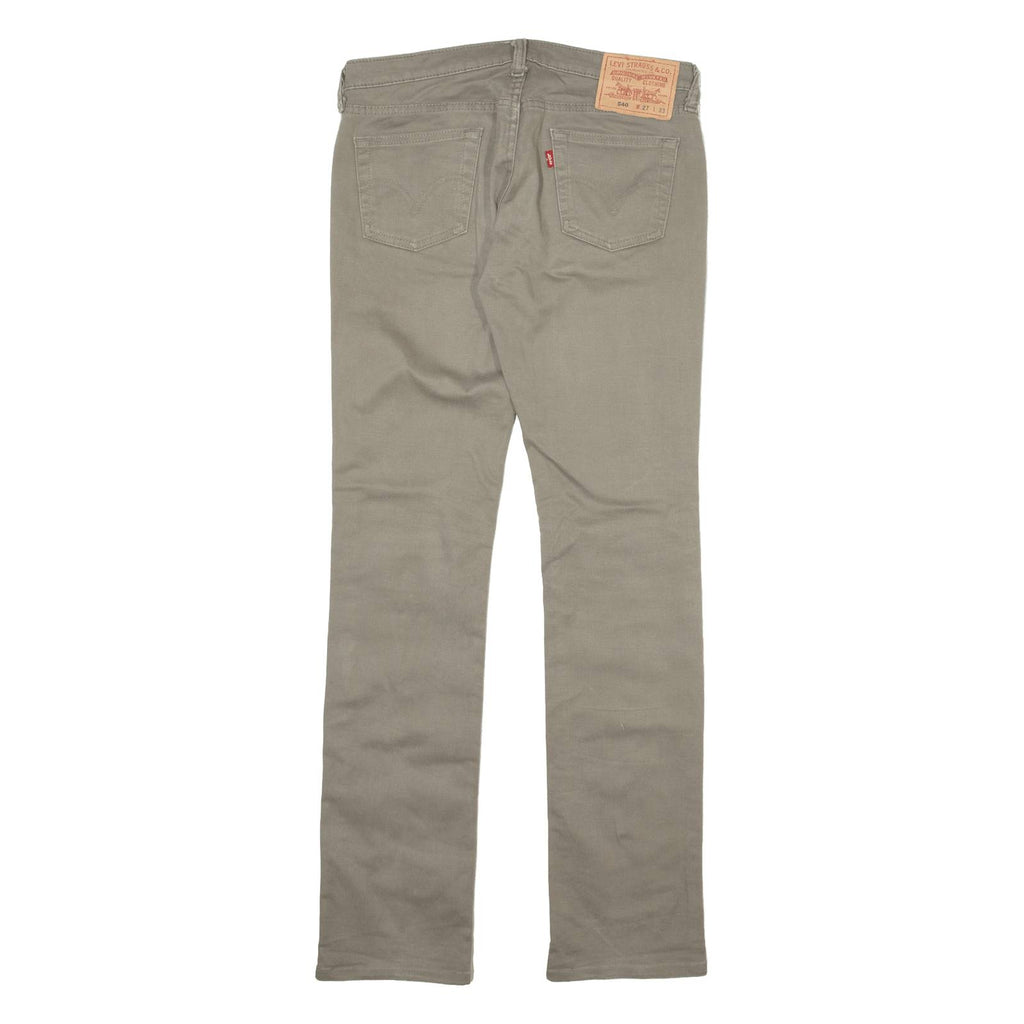 LEVI'S 540 Womens Trousers Grey Slim Straight W27 L30
