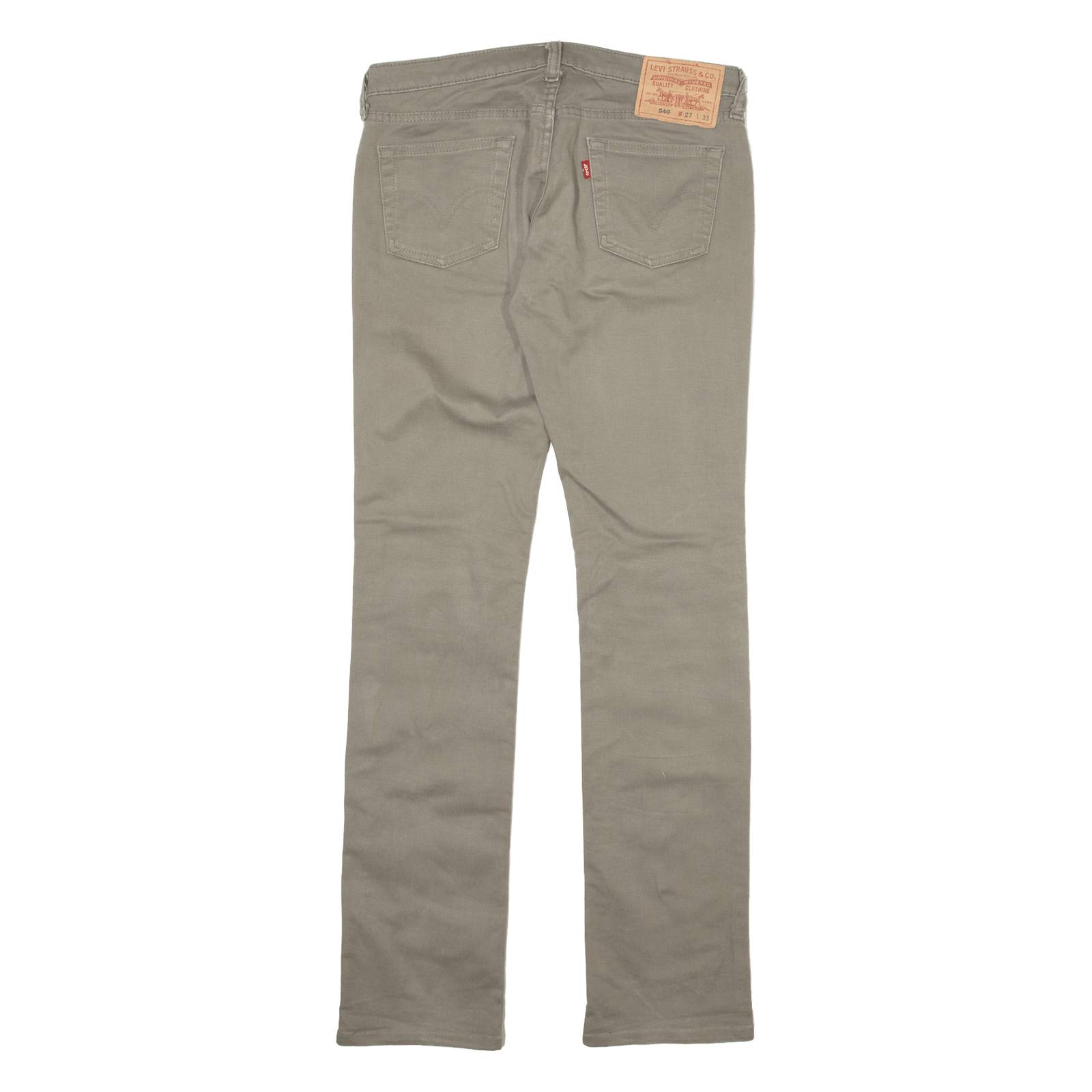 LEVI'S 540 Womens Trousers Grey Slim Straight W27 L30