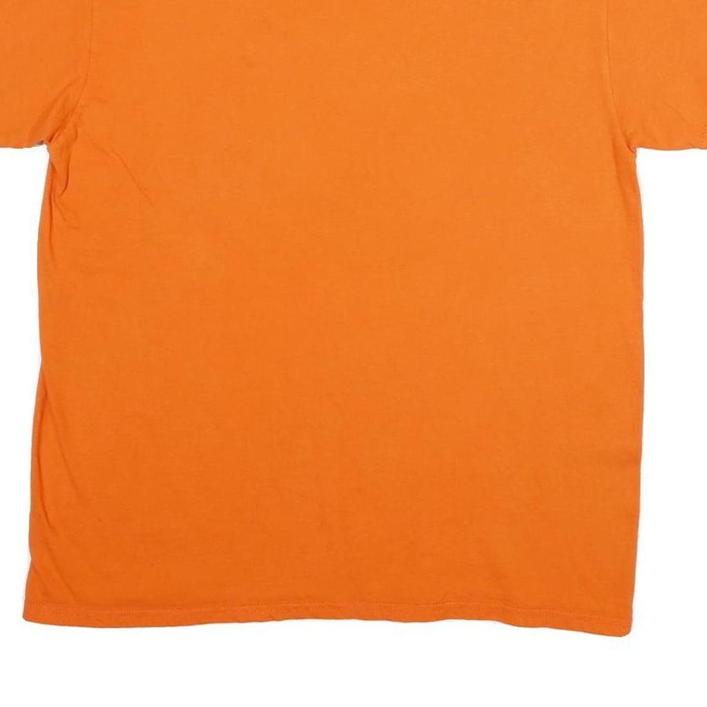 NHL Mens Orange Oilers Graphic T-Shirt M Short Sleeve Crew Neck Cotton