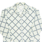 TREND Womens Shirt Cream Diamond Long Sleeve L