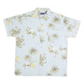 FADED GLORY Mens Hawaiian Shirt Blue Floral L