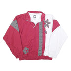 HEAD Womens Red & White Floral Nylon Zip Jacket M Casual Stylish Sport