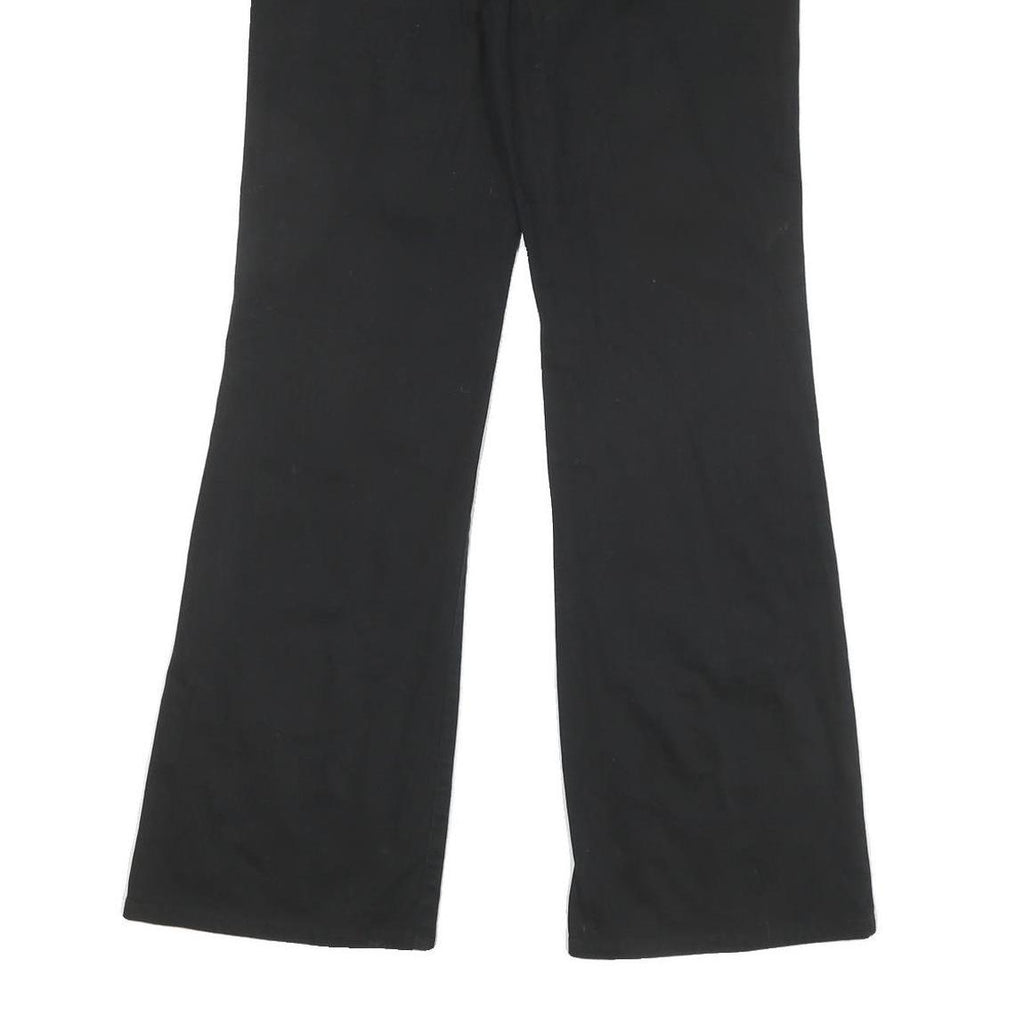 DICKIES Womens Black Regular Fit Straight Leg Trousers W34 L31 Cotton Blend Zip