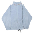 Womens Blue Polyester Blend Zip Jacket XL Plain Casual Outdoor Light Warm