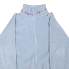 Womens Blue Polyester Blend Zip Jacket XL Plain Casual Outdoor Light Warm